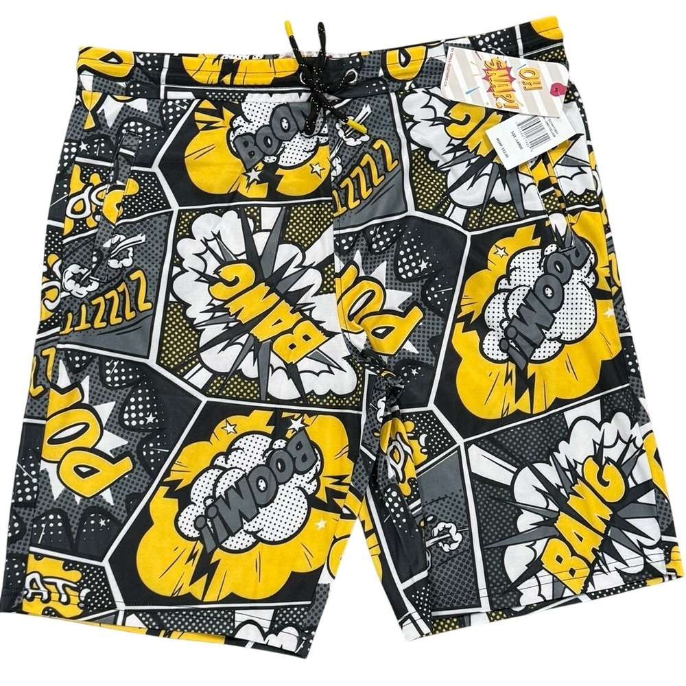 Oh Snap! by Drill Men's Comic Print Shorts Size Large NWT